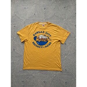 Homage Kansas City Brisket-acho T-Shirt‎ - Yellow - Large